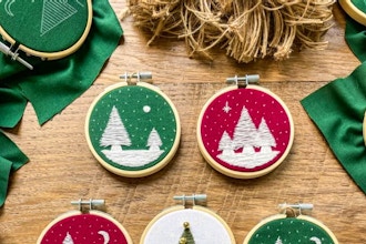 Embroidered Holiday Ornaments Workshop